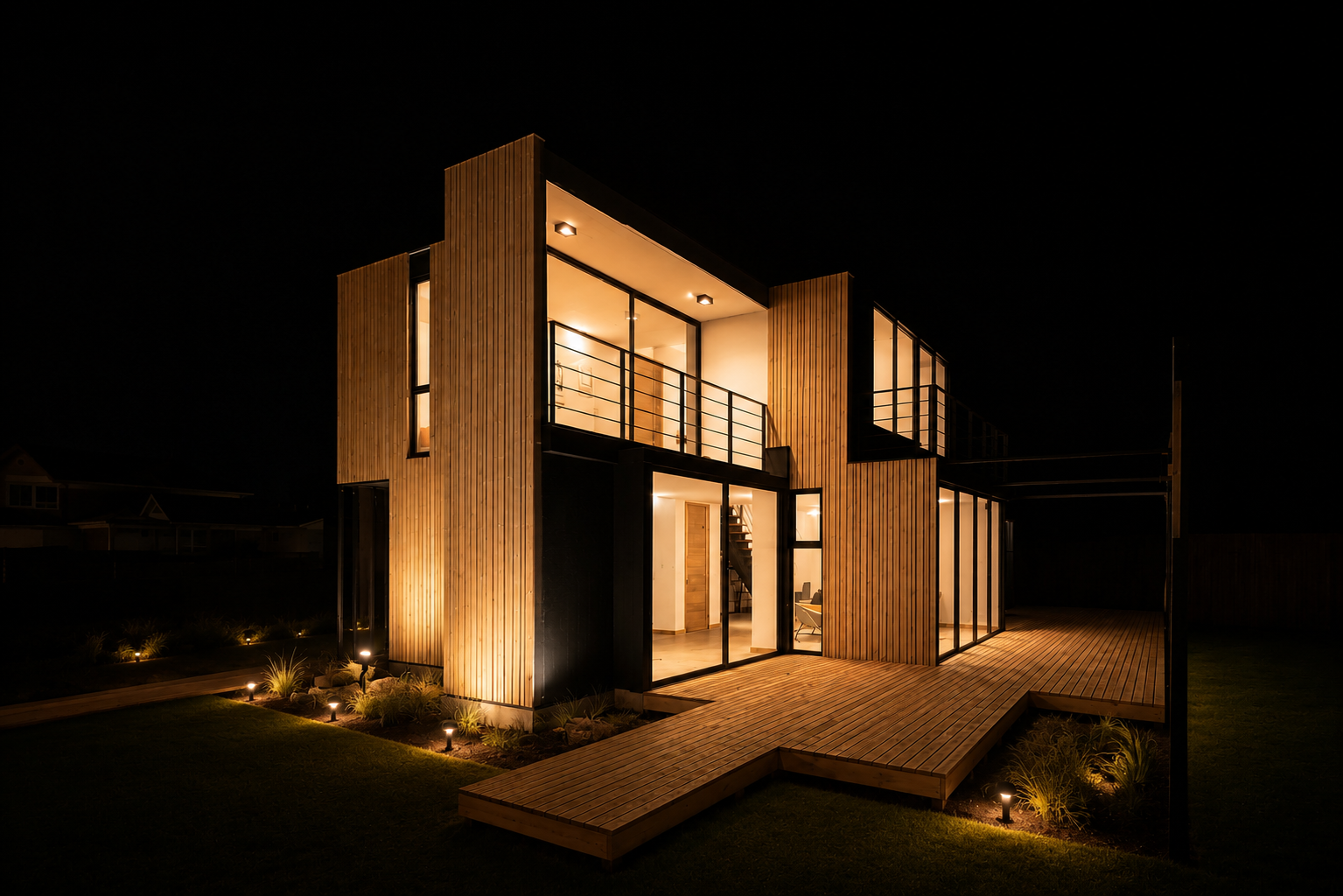 Casa SIP — dormitorio con proporciones del sistema constructivo, arquitecto Alejandro Soffia